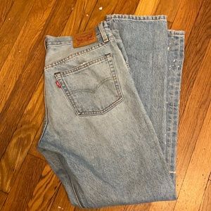 Vintage Levi Flare out Jeans with paint splatter